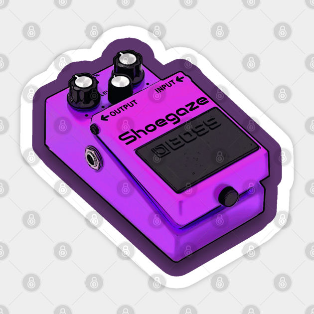 Shoegaze Guitar Effects Pedal /// Guitarist Design Shoegaze Sticker